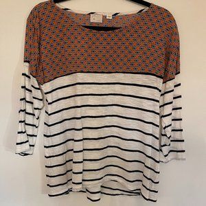 Anthropologie 9-H15 STCL Mixed Print Shirt